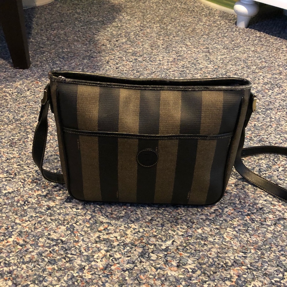 Authentic Vintage Fendi Pequin Striped Crossbody